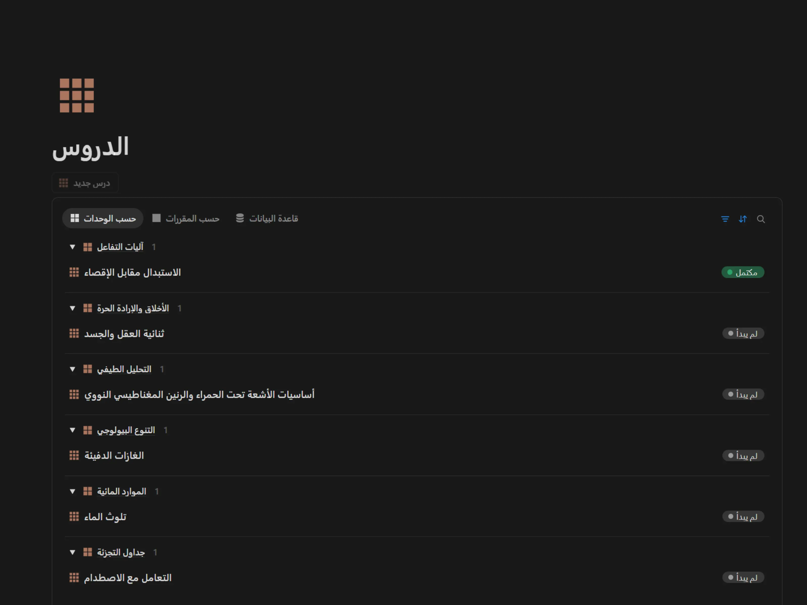 الدروس