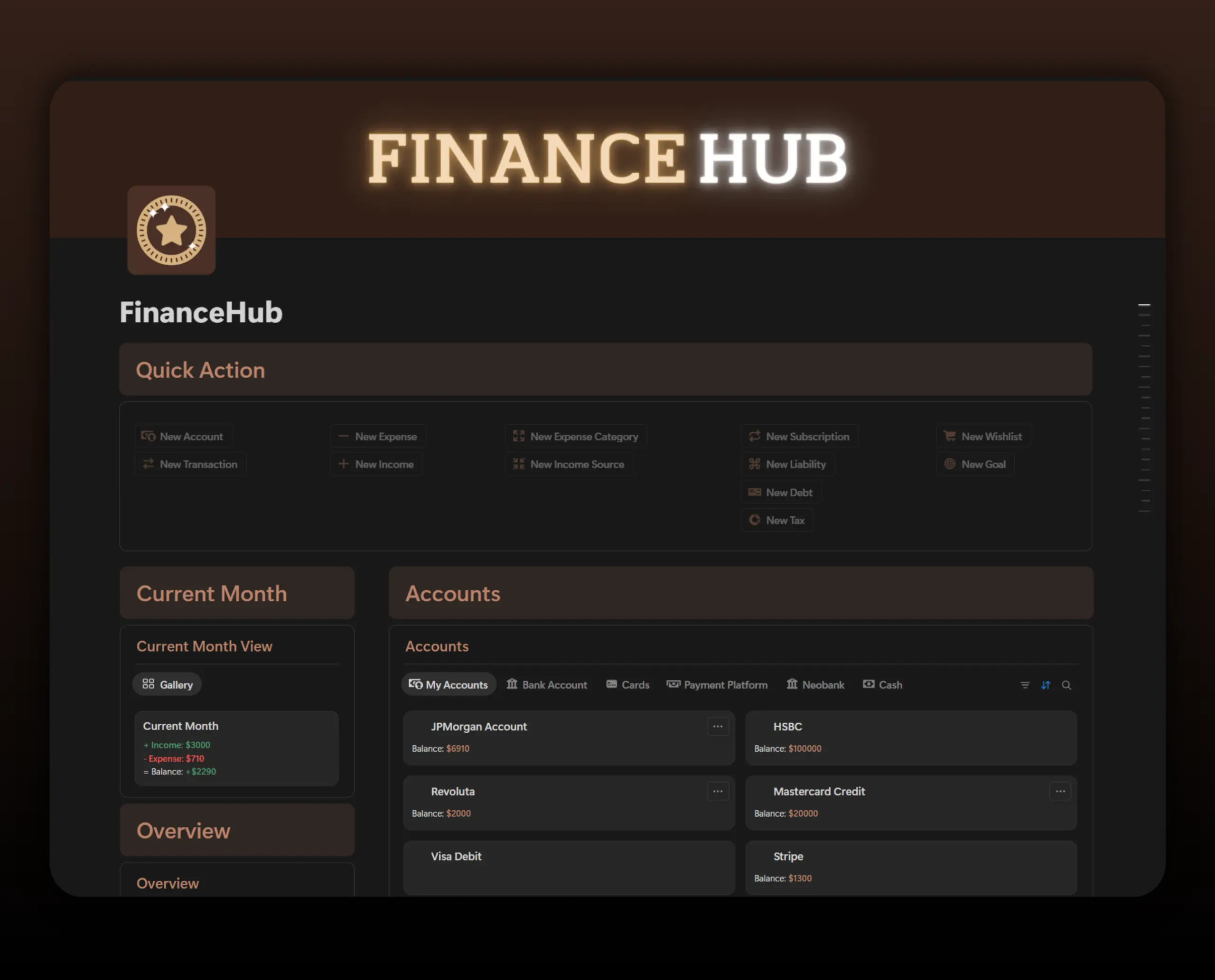 Template FinanceHub