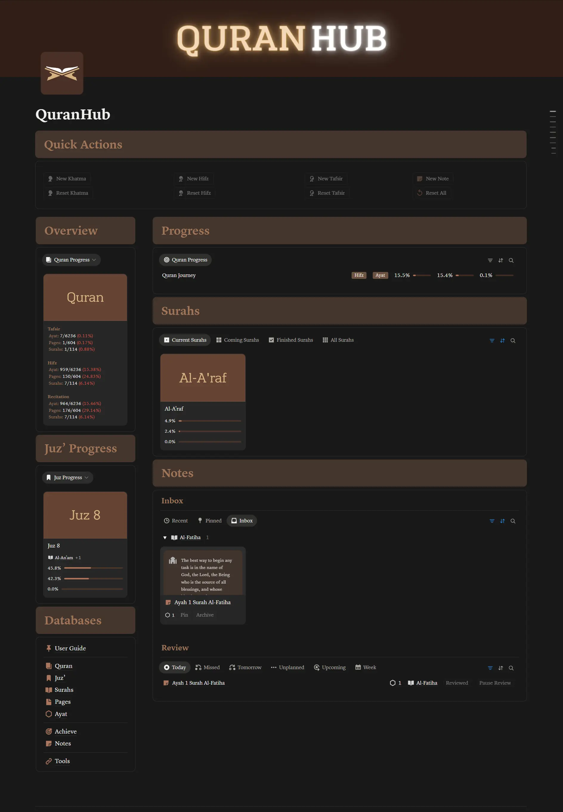 QuranHub Full Page Screenshot