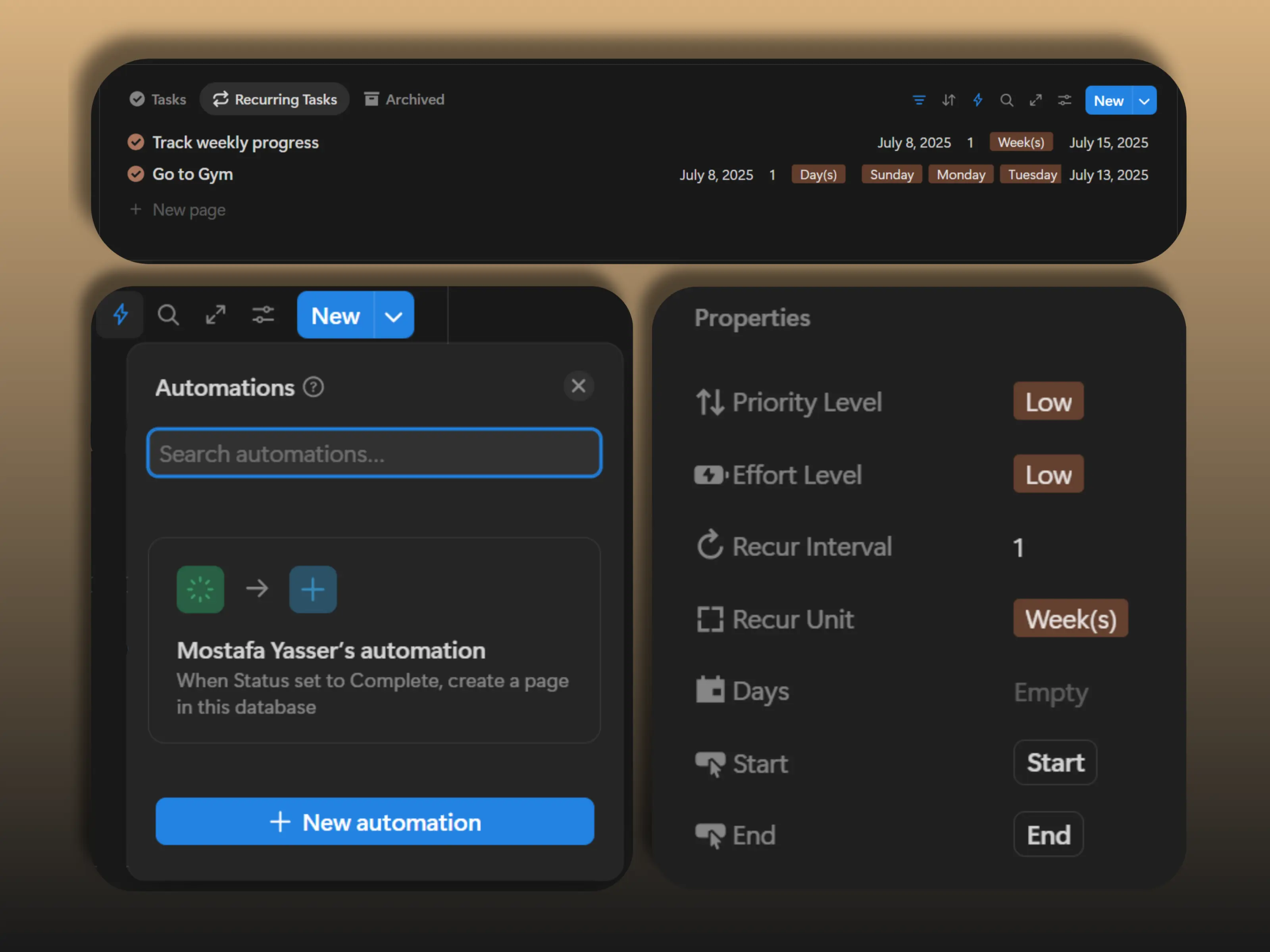 Recurring Tasks Made Easy