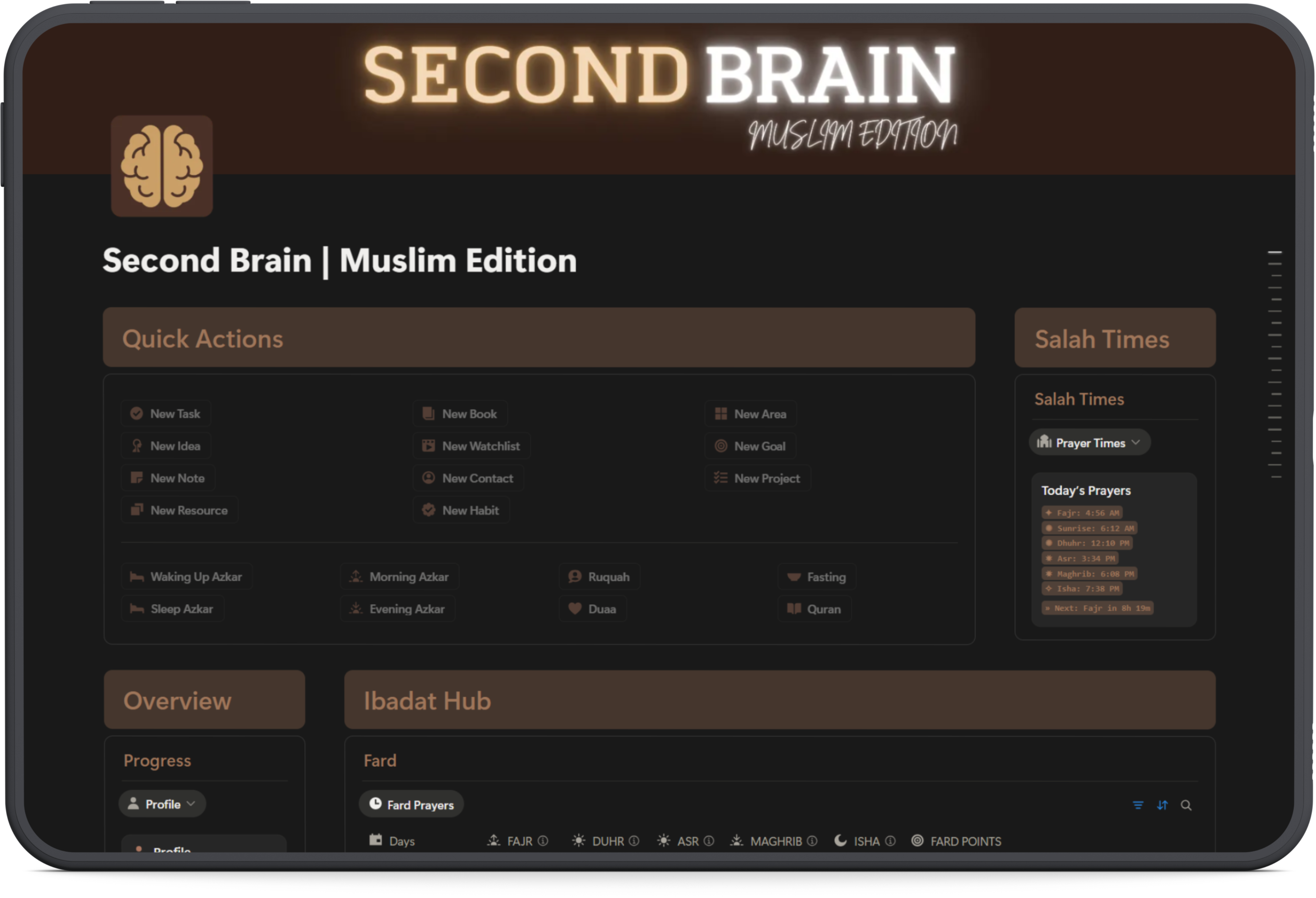 Second Brain - Muslim Edition Cover