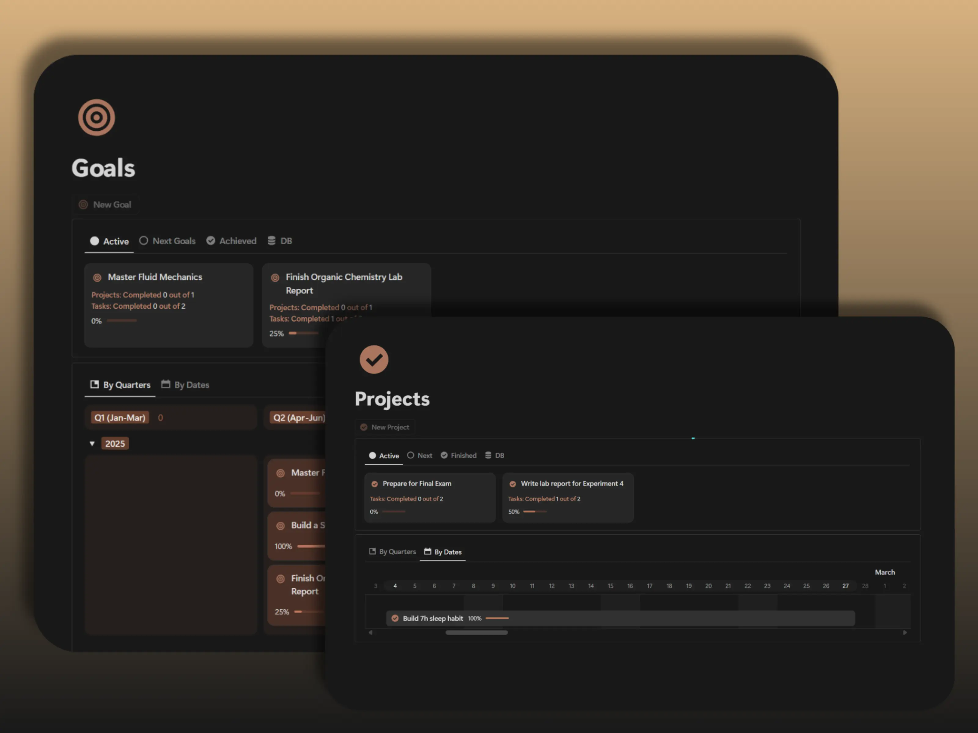 Set Goals. Build Projects. Make Progress.