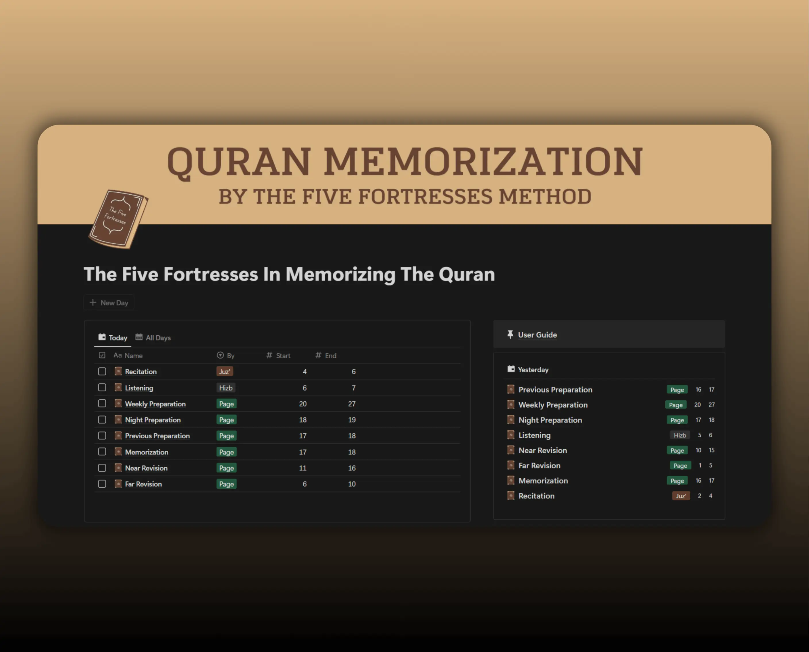 Template Quran Memorization