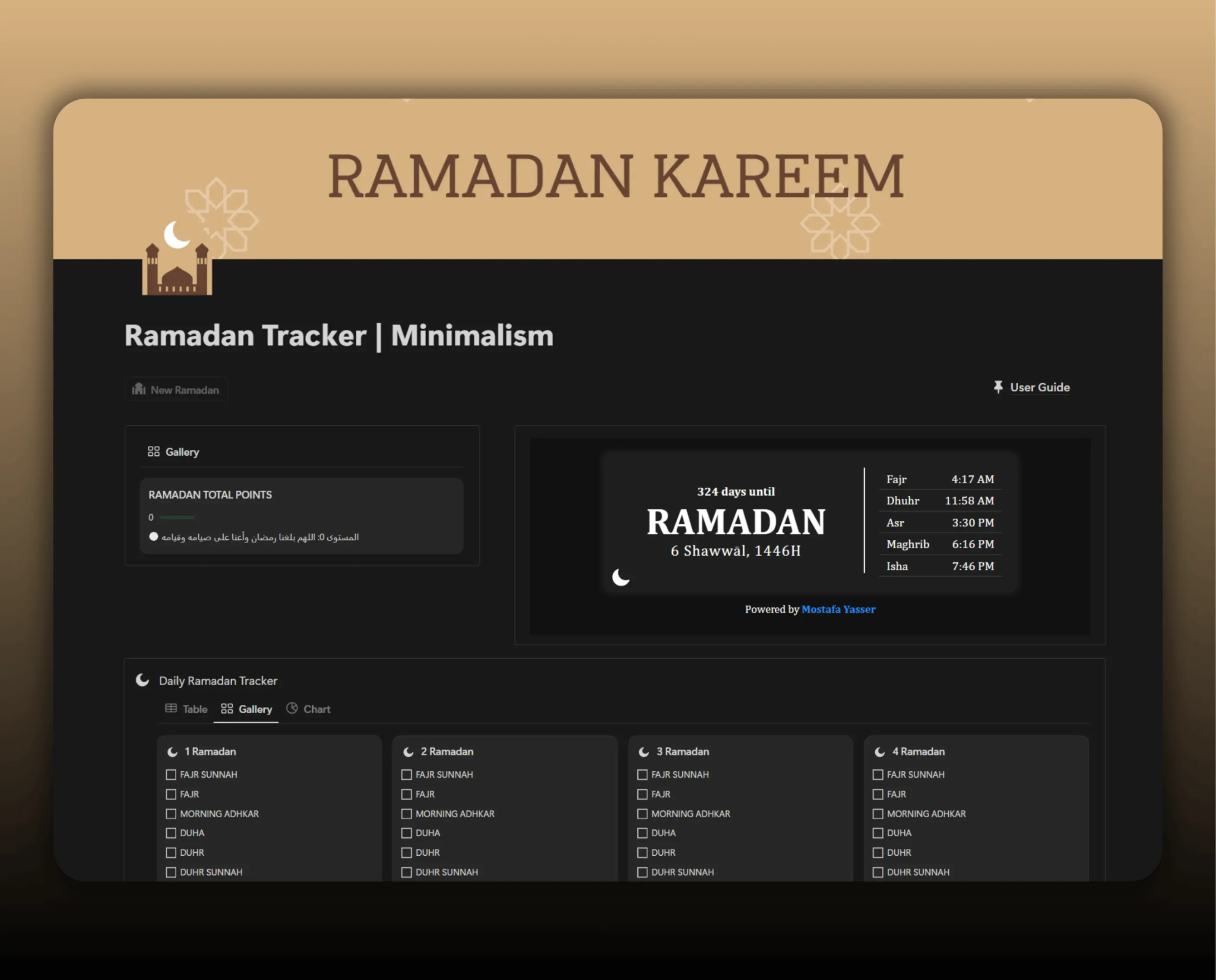 Template Ramadan Tracker