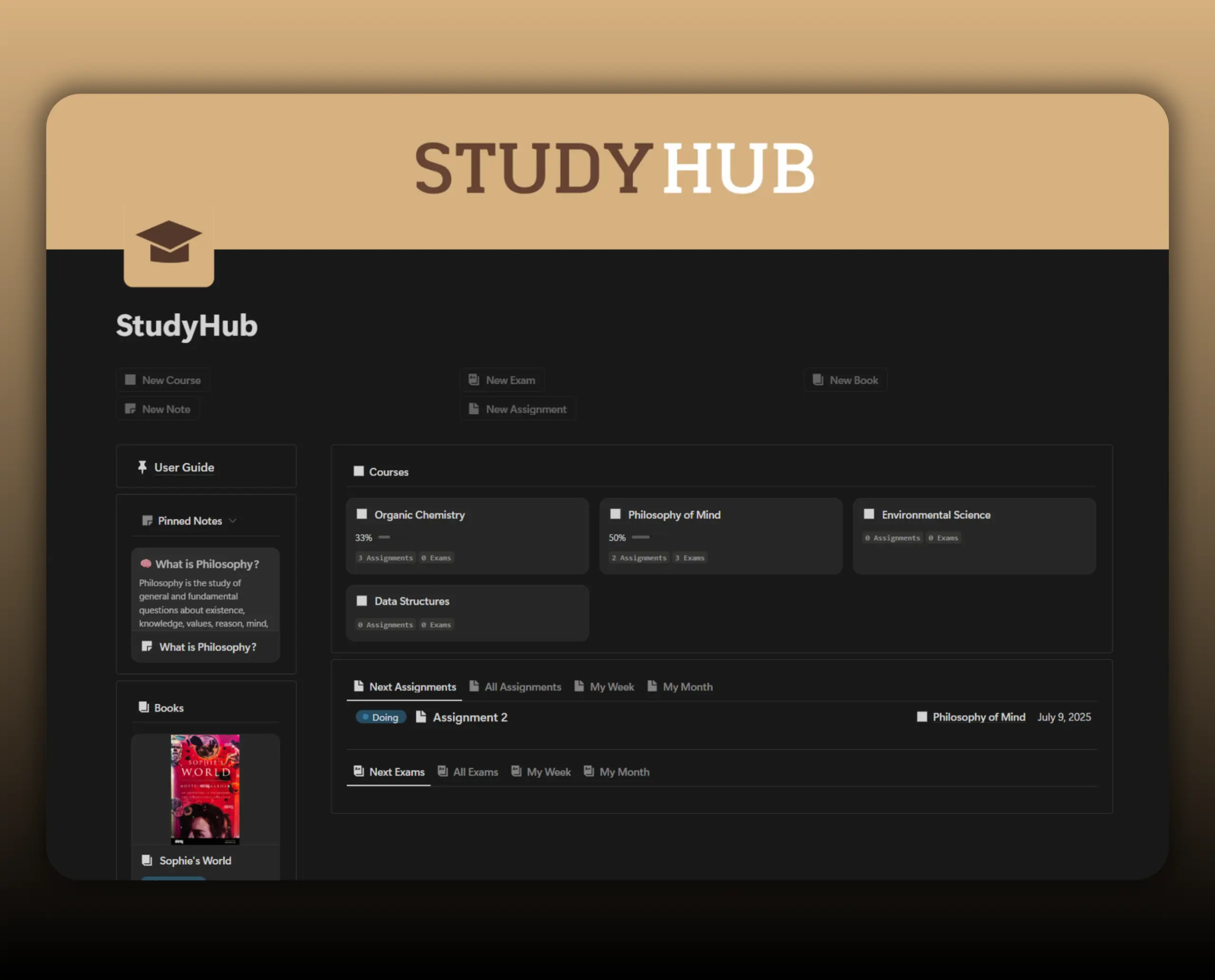 Template StudyHub - Minimal Version