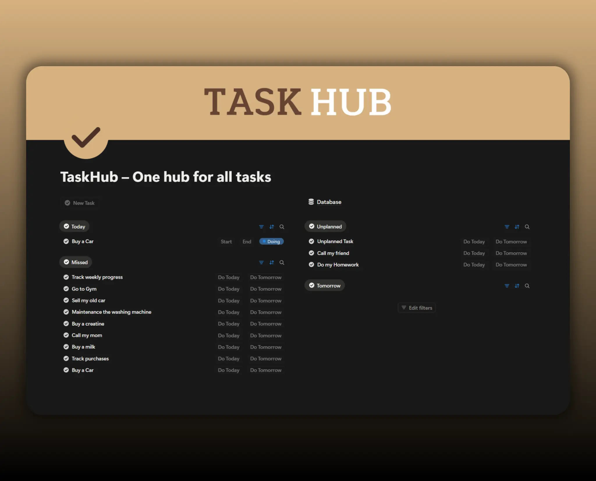 Template TaskHub