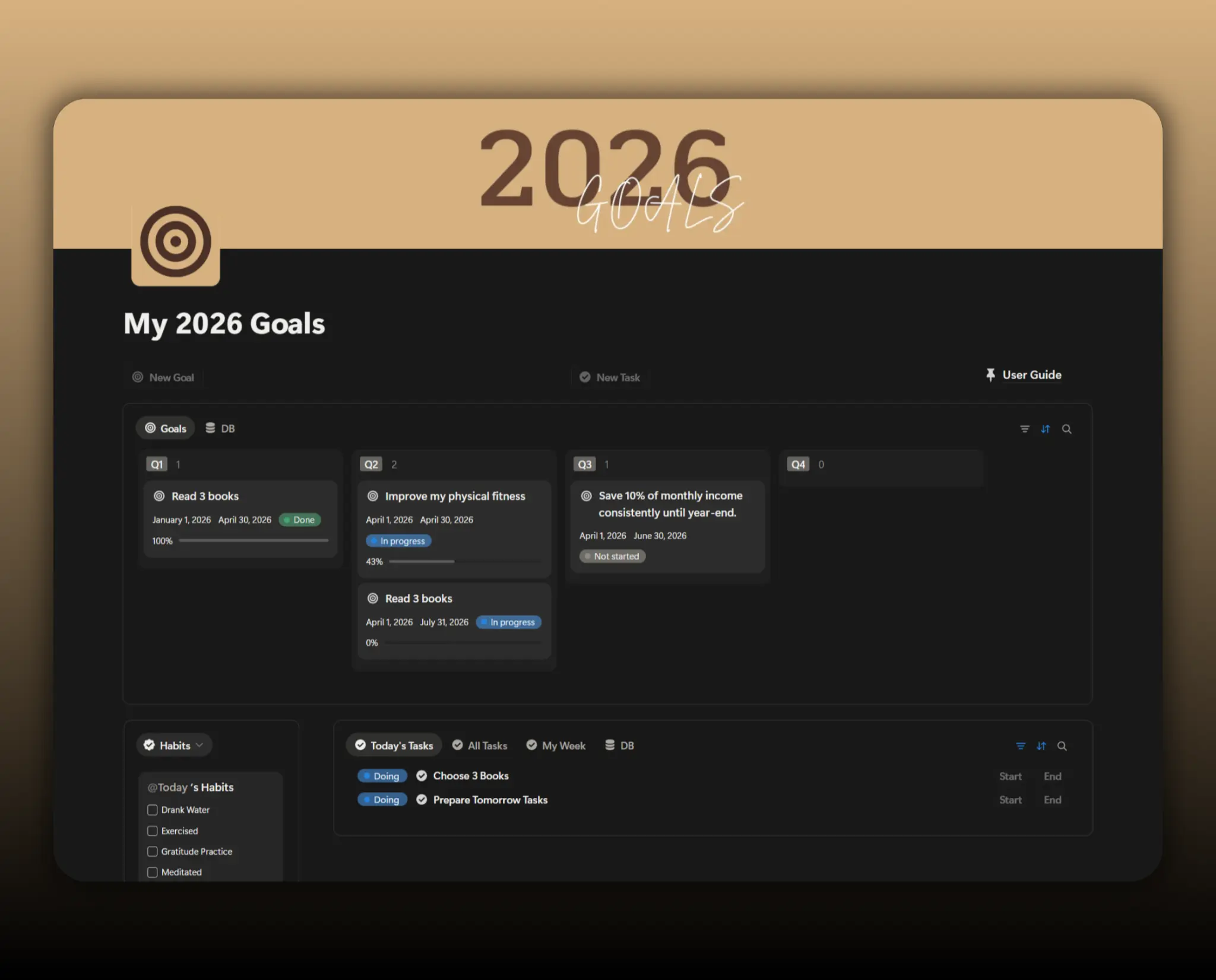 Template My 2026 Goals