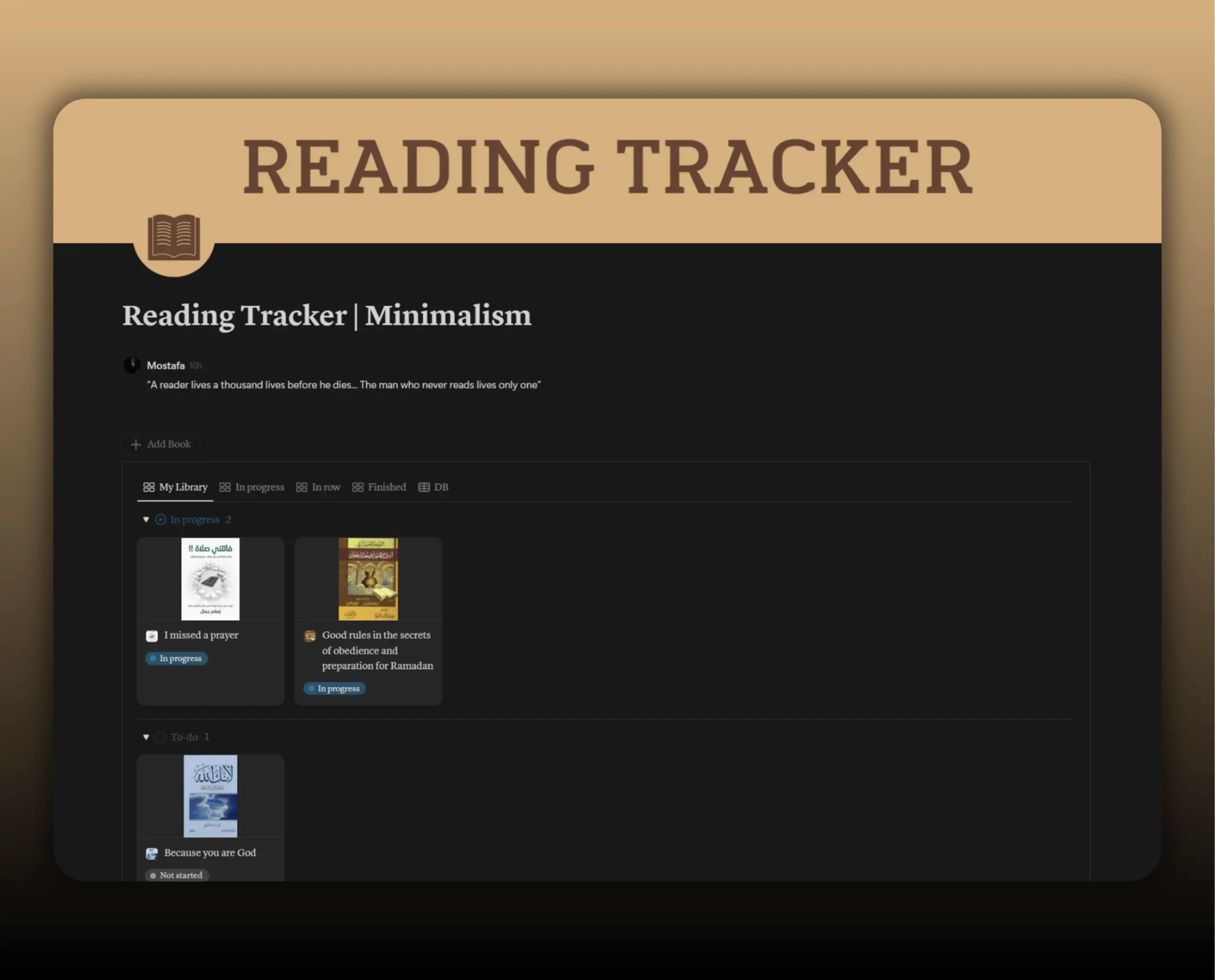 Template Reading Tracker